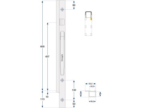 Kinnegrip K20-600, etu-OK, galv, pu