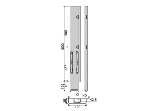 Kinnegrip K20-1000, taka-OK galvano