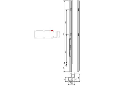 Kinnegrip K20-1000 alu, etu-VK