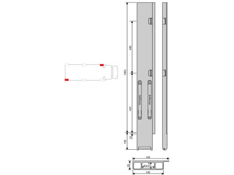 Kinnegrip K20-1000 alu, taka-OK