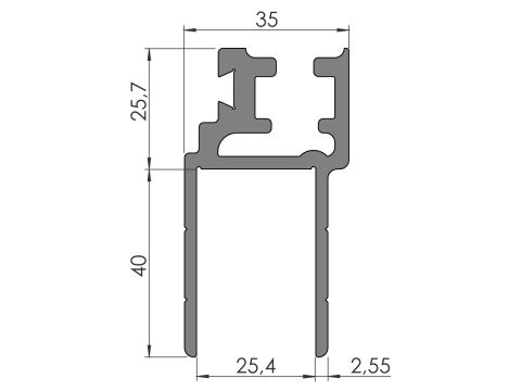 Gavelprofil K20 41509 An 1,5/7,1