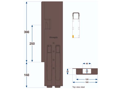Rear Pillar KG K5-400 wide-L/H