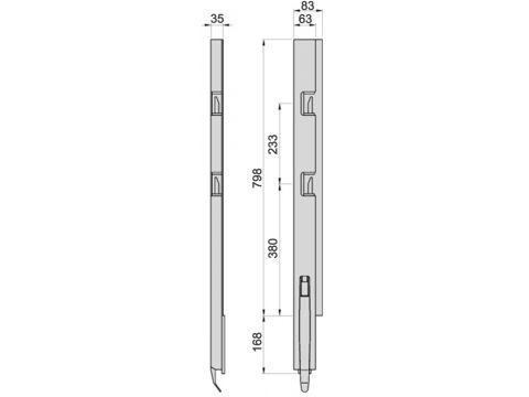 Rear Pillar Kinneg K5-800/2narrowRH