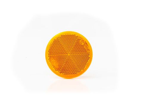 Reflector, orange - adhesive