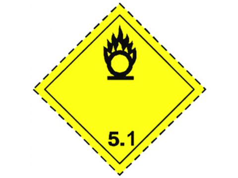 Warning sign 5,1 - 30x30, sticker