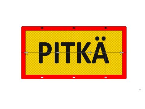 Sign plate - PITKÄ reflect.Alu