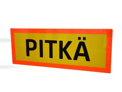 Sign plate - PITKÄ reflect.Alu