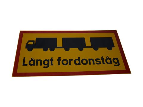 Skylt - Långt fordonståg / PITKÄ