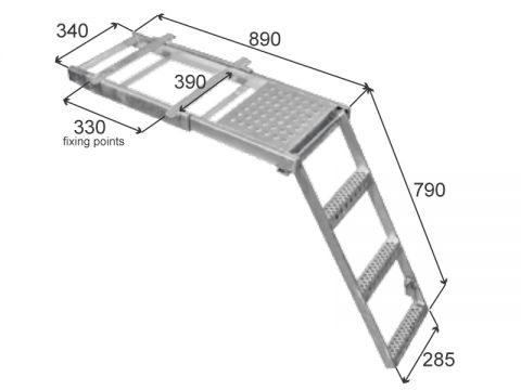 3-step ladder + platform